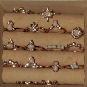 Any 4 gold crystal opal rings